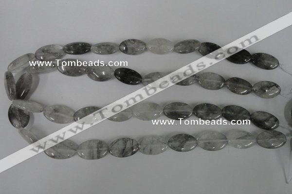 CCQ388 15.5 inches 12*20mm oval cloudy quartz beads wholesale