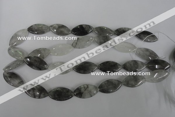 CCQ402 15.5 inches 15*30mm marquise cloudy quartz beads wholesale