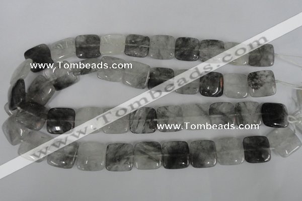 CCQ411 15.5 inches 18*18mm square cloudy quartz beads wholesale