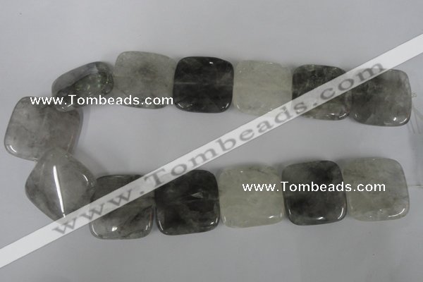 CCQ415 15.5 inches 30*30mm square cloudy quartz beads wholesale