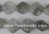 CCQ420 15.5 inches 15*15mm diamond cloudy quartz beads wholesale