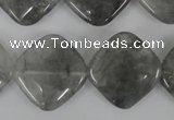 CCQ423 15.5 inches 20*20mm diamond cloudy quartz beads wholesale