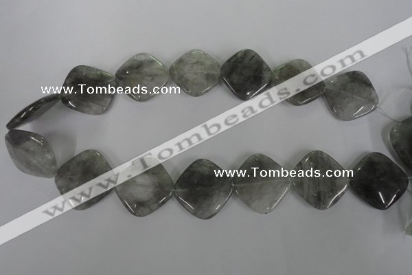 CCQ425 15.5 inches 25*25mm diamond cloudy quartz beads wholesale