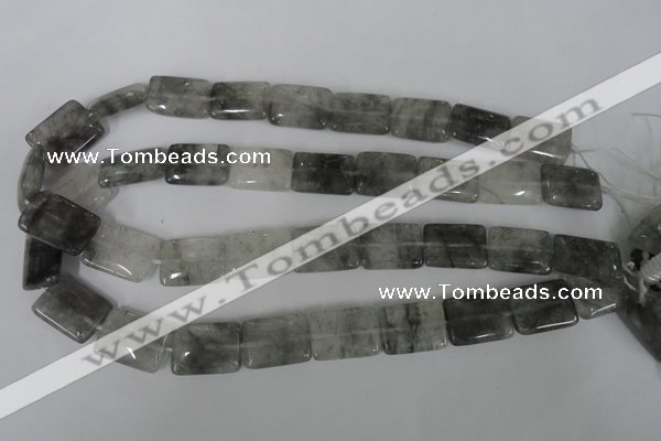 CCQ431 15.5 inches 15*20mm rectangle cloudy quartz beads wholesale