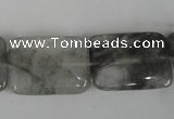 CCQ432 15.5 inches 18*25mm rectangle cloudy quartz beads wholesale