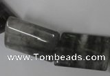 CCQ440 15.5 inches 18*25mm flat tube cloudy quartz beads wholesale