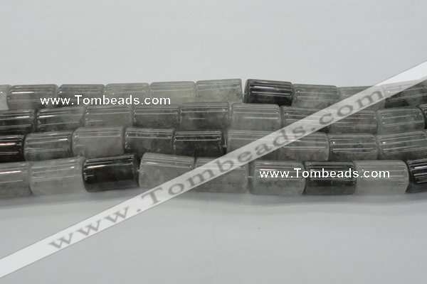 CCQ550 15.5 inches 15*22mm tube cloudy quartz beads wholesale