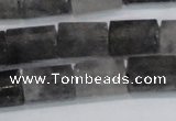 CCQ555 15.5 inches 10*15mm faceted tube cloudy quartz beads