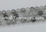 CCQ58 15.5 inches 6mm faceted round cloudy quartz beads wholesale