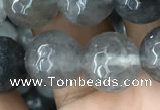 CCQ584 15.5 inches 12mm faceted round cloudy quartz beads wholesale