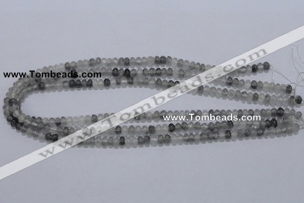 CCQ66 15.5 inches 4*6mm rondelle cloudy quartz beads wholesale