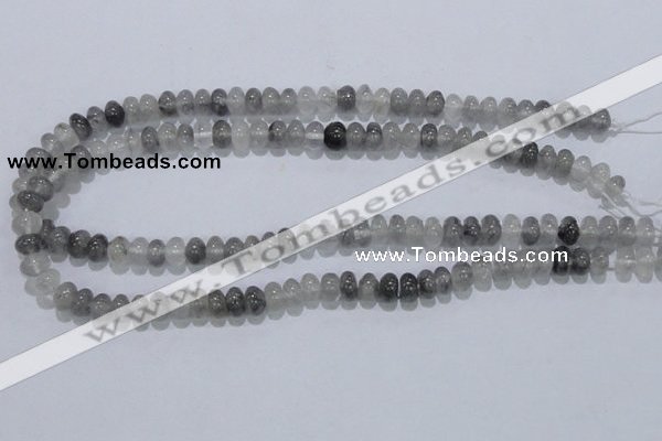 CCQ67 15.5 inches 5*8mm rondelle cloudy quartz beads wholesale