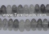 CCQ68 15.5 inches 6*10mm rondelle cloudy quartz beads wholesale