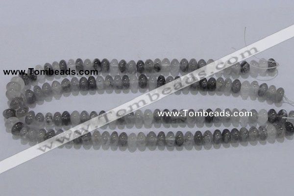 CCQ68 15.5 inches 6*10mm rondelle cloudy quartz beads wholesale