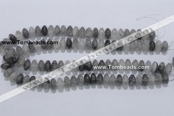 CCQ70 15.5 inches 8*14mm rondelle cloudy quartz beads wholesale