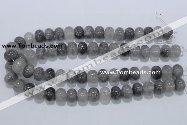 CCQ71 15.5 inches 12*16mm rondelle cloudy quartz beads wholesale