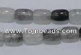 CCQ80 15.5 inches 8*12mm column cloudy quartz beads wholesale