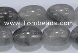 CCQ83 15.5 inches 15*20mm rice cloudy quartz beads wholesale