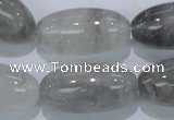 CCQ84 15.5 inches 15*30mm rice cloudy quartz beads wholesale