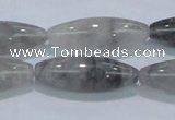 CCQ85 15.5 inches 10*30mm rice cloudy quartz beads wholesale