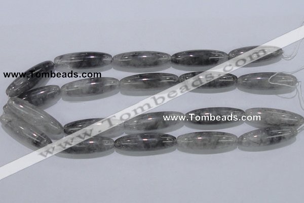 CCQ87 15.5 inches 12*40mm rice cloudy quartz beads wholesale