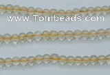 CCR01 15.5 inches 4mm round natural citrine gemstone beads wholesale