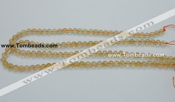 CCR02 15.5 inches 7mm round natural citrine gemstone beads wholesale