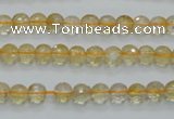 CCR03 15.5 inches 6mm faceted round natural citrine gemstone beads
