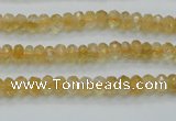 CCR07 15.5 inches 4*6mm faceted rondelle natural citrine gemstone beads