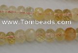 CCR162 15.5 inches 7*10mm faceted rondelle natural citrine beads