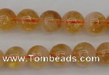 CCR166 15.5 inches 8mm round natural citrine beads wholesale