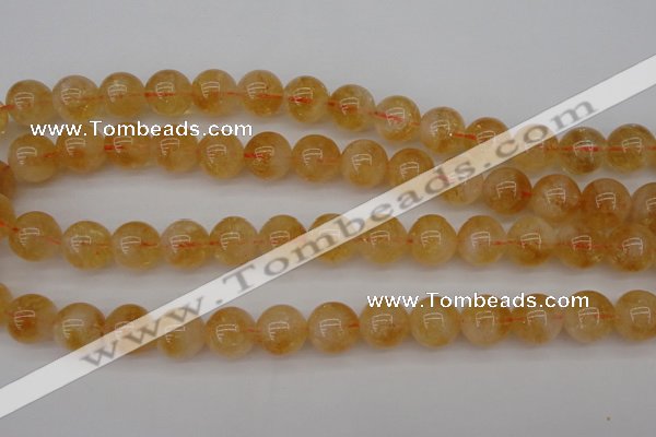 CCR168 15.5 inches 12mm round natural citrine beads wholesale