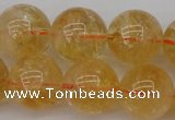 CCR169 15.5 inches 14mm round natural citrine beads wholesale