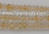 CCR172 15.5 inches 4*6mm faceted rondelle natural citrine beads