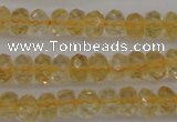 CCR173 15.5 inches 4*6mm faceted rondelle natural citrine beads