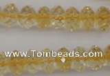 CCR174 15.5 inches 5*8mm faceted rondelle natural citrine beads