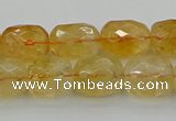 CCR180 15.5 inches 11*14mm faceted drum citrine gemstone beads