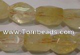 CCR215 15.5 inches 15*20mm faceted nuggets natural citrine beads