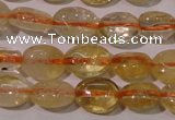 CCR228 15.5 inches 6*9mm oval natural citrine gemstone beads