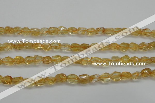 CCR235 15.5 inches 7*9mm nuggets natural citrine gemstone beads