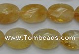 CCR25 15.5 inches 14*19mm faceted oval natural citrine gemstone beads