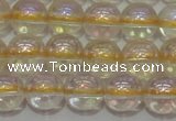 CCR301 15.5 inches 6mm round AB-color natural citrine beads