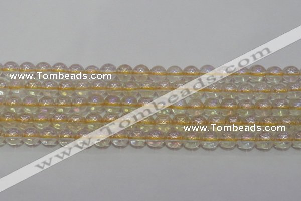 CCR301 15.5 inches 6mm round AB-color natural citrine beads