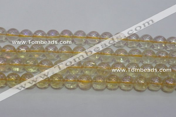 CCR303 15.5 inches 10mm round AB-color natural citrine beads