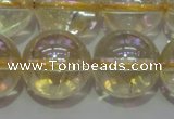 CCR304 15.5 inches 12mm round AB-color natural citrine beads