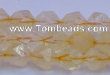 CCR312 15.5 inches 8mm faceted nuggets citrine gemstone beads