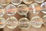 CCR321 15.5 inches 6mm faceted round natural citrine beads
