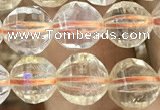 CCR322 15.5 inches 8mm faceted round natural citrine beads