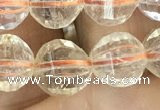 CCR323 15.5 inches 10mm faceted round natural citrine beads