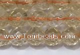 CCR325 15.5 inches 6mm faceted round citrine gemstone beads